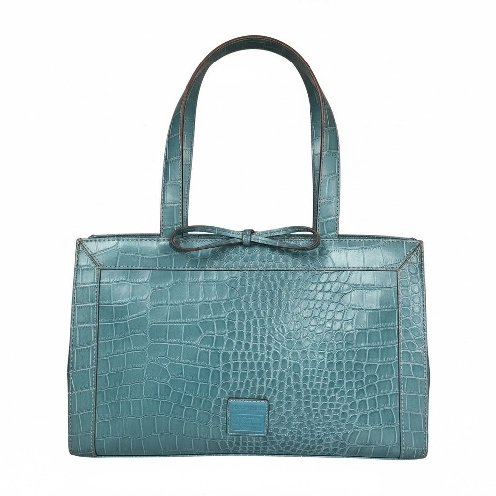 Turquoise Moc Croc Y2K Liz Claiborne Purse Excellent TrendyChic Summer - Picture 3 of 6